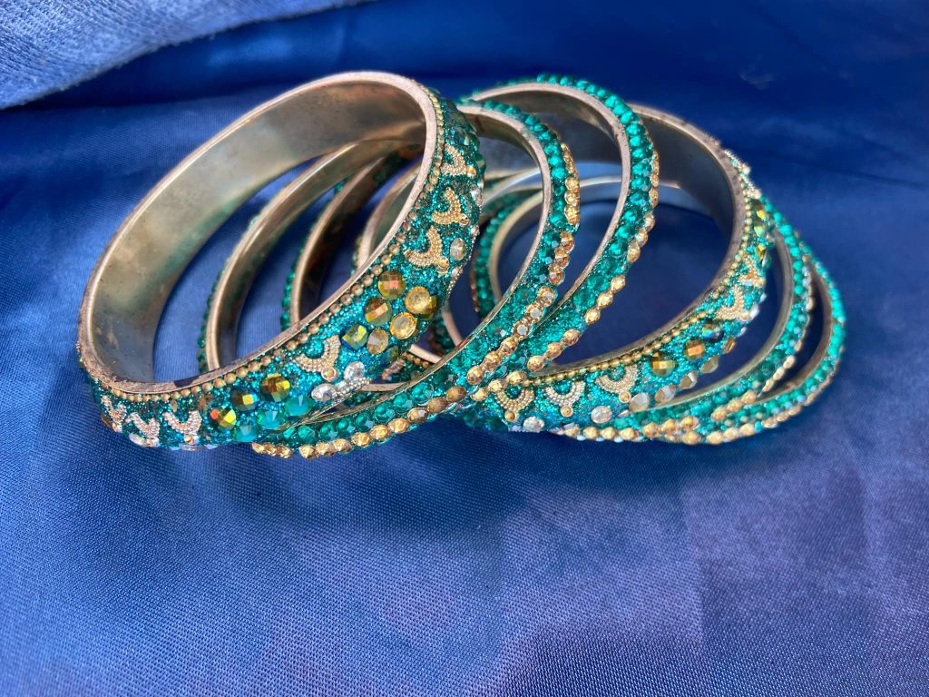 Bracelets vert/dorée