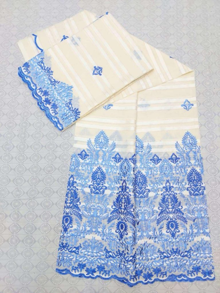 Salouva Broderie Bleu/Blanc