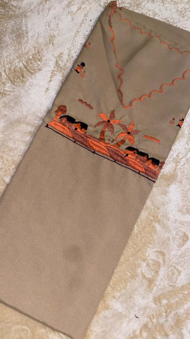 Boubou Madagascar — Modèle Palmiers Orange