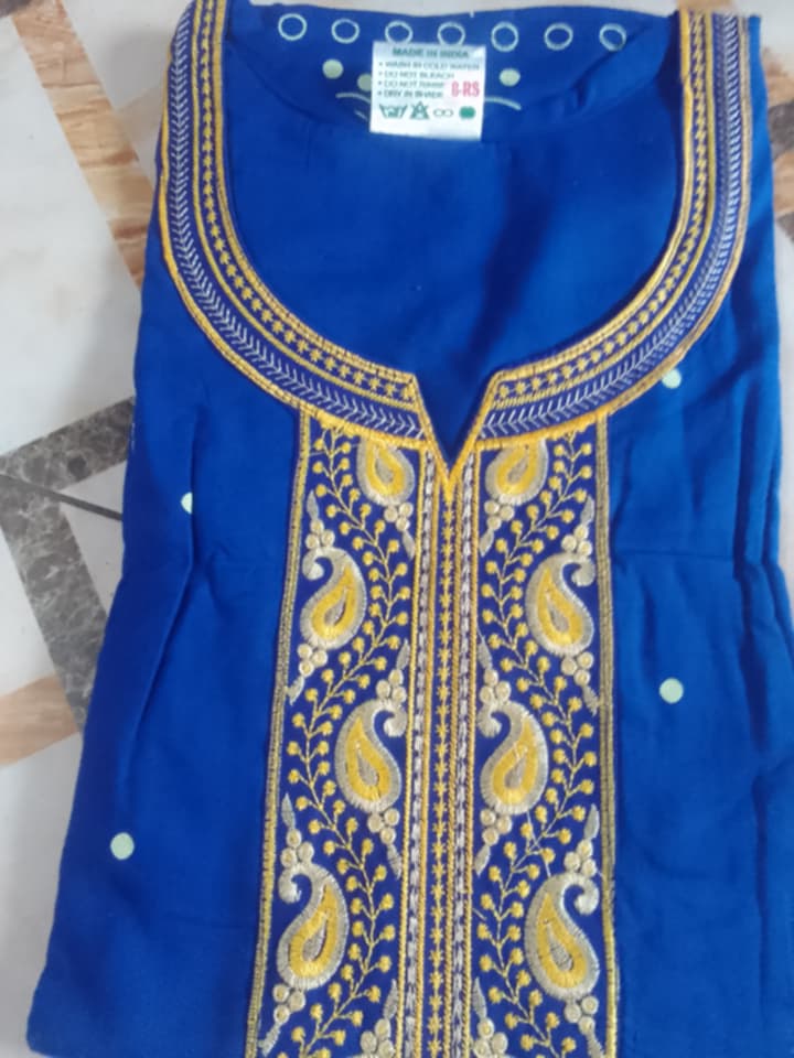 Boubou Bleu Royal Paisley