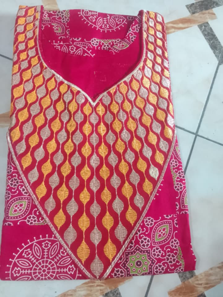 Boubou Rose Fuchsia Losanges