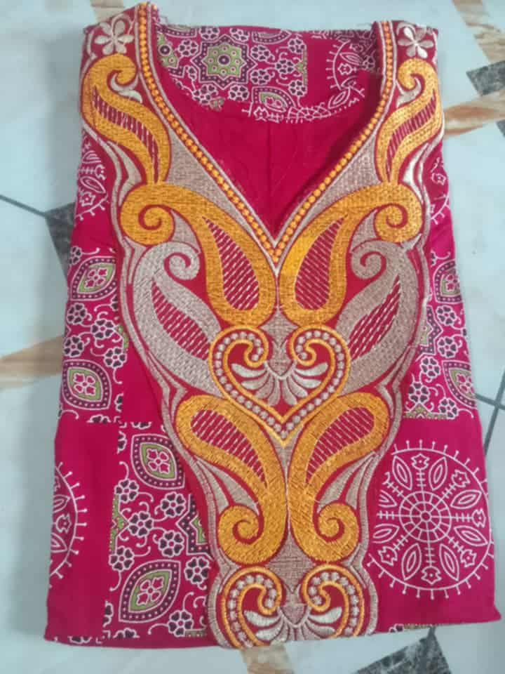 Boubou Rose Fuchsia et Or