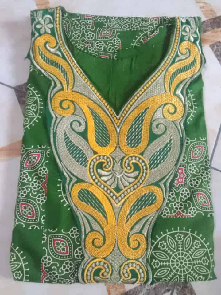 Boubou Vert Broderies Dorees