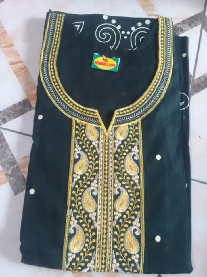 Boubou Vert Fonce Paisley