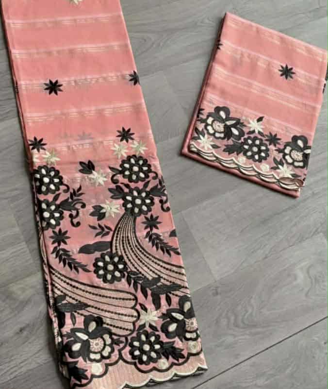 Salouva Rose Fleurs Noires